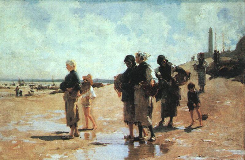 John Singer Sargent Oyster Gatherers of Cancale oil painting picture